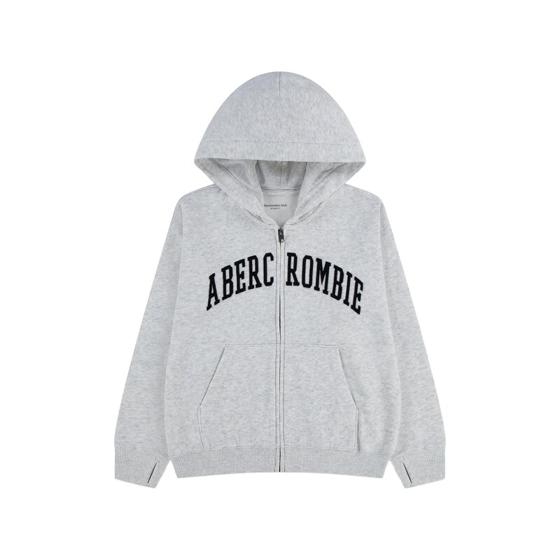 Abercrombie & Fitch Mikina šedý melír / černá