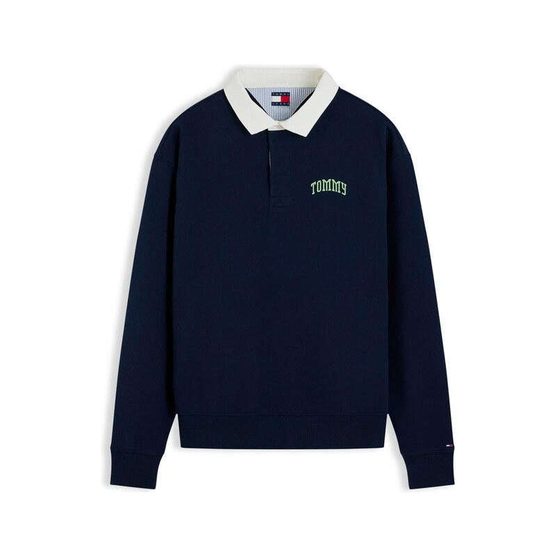 Tommy Jeans Mikina námořnická modř / světle zelená