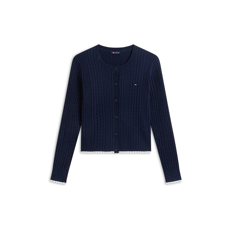 Tommy Jeans Kardigan námořnická modř / bílá
