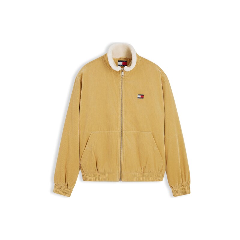 Tommy Jeans Přechodná bunda hořčicová / offwhite