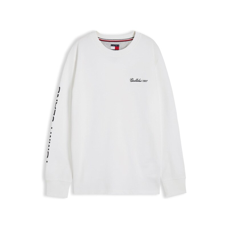 Tommy Jeans Tričko černá / bílá