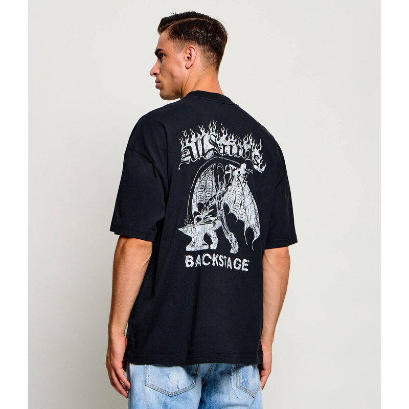 AllSaints Tričko Repeat | Oversize fit