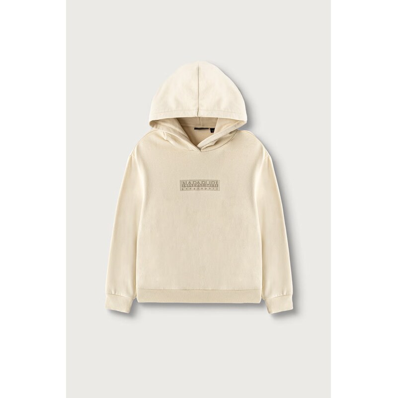 Napapijri mikina s kapucí dětská s bavlnou B-NEW BOX LOGO H W