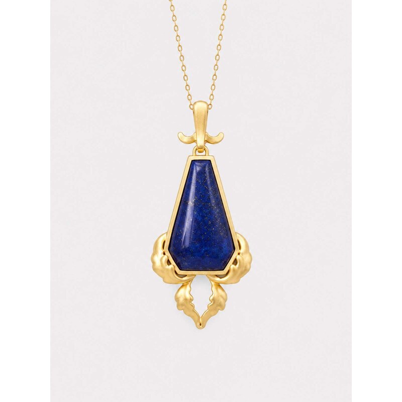 LanLivia Řetízek Royal Crest Lapis Lazuli Pendant Necklace modrá