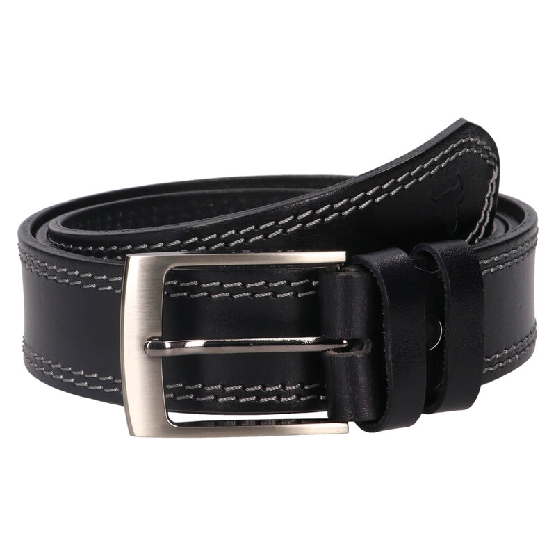 Pánský kožený opasek Belt Toro Gustavo - černá
