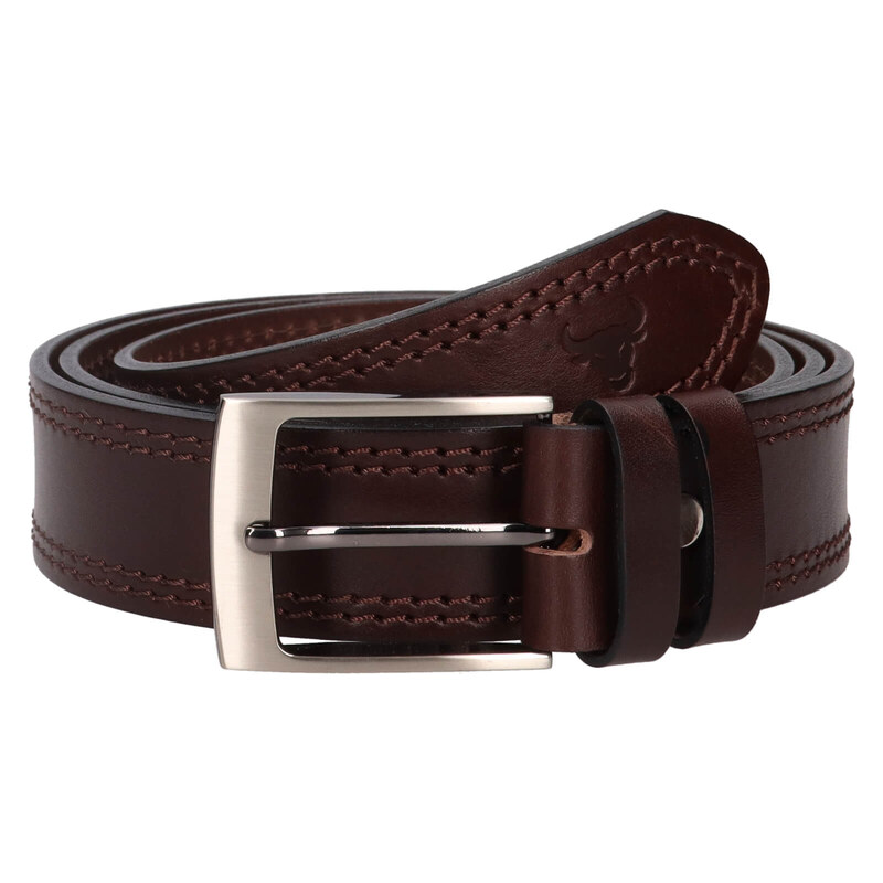Pánský kožený opasek Belt Toro Gustavo - tmavě hnědá