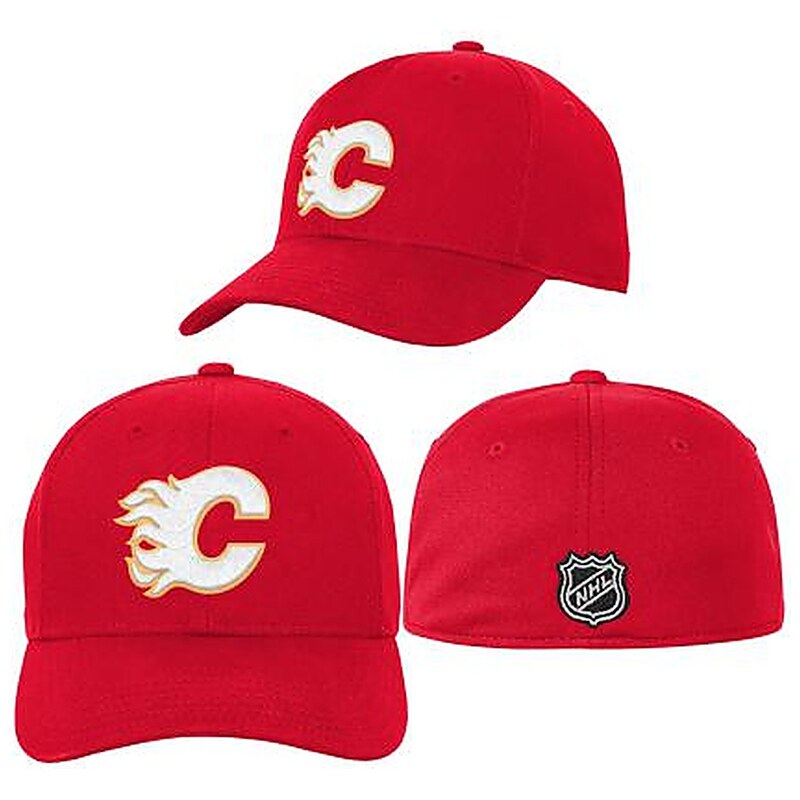 Outerstuff Dětská kšiltovka Calgary Flames NHL Structured Flex
