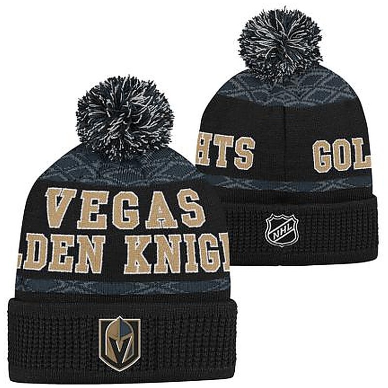 Outerstuff Dětská zimní čepice Vegas Golden Knights NHL Puck
