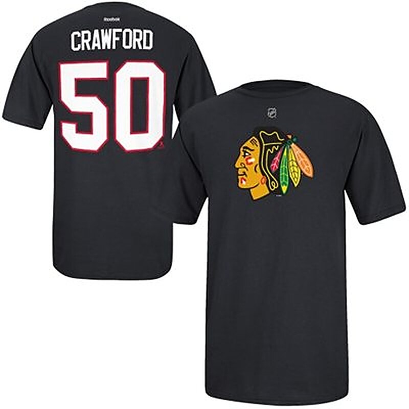Reebok Pánské tričko Corey Crawford #50 Chicago Blackhawks NHL -