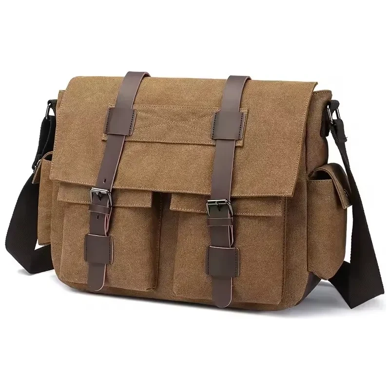 Canvasio pánská plátěná taška Travis Hnědá 16L