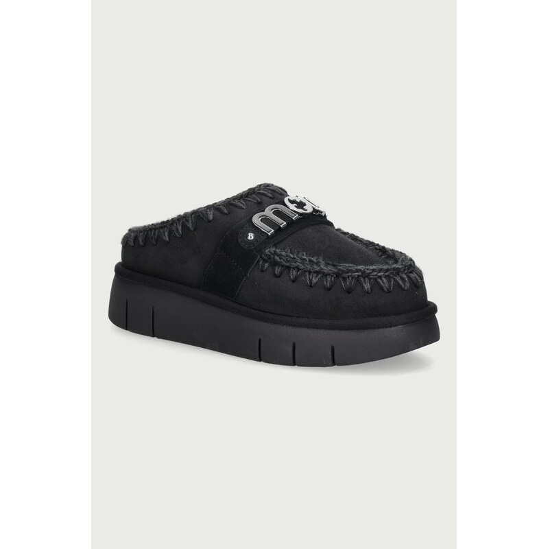 Mou pantofle dámské semišové Bounce Clog Metal Logo