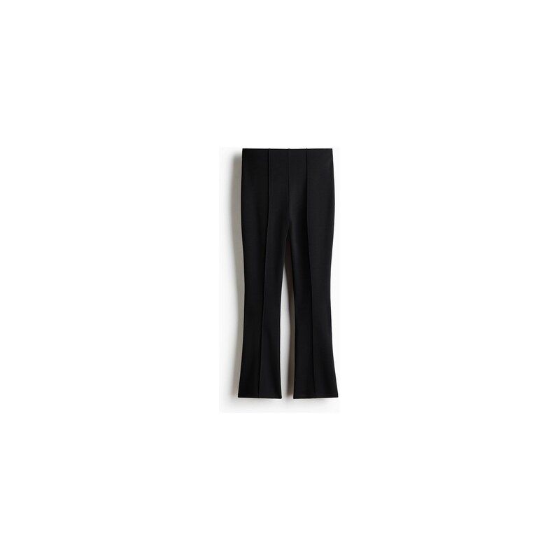 H&M - Cropped crease-front leggings - Black