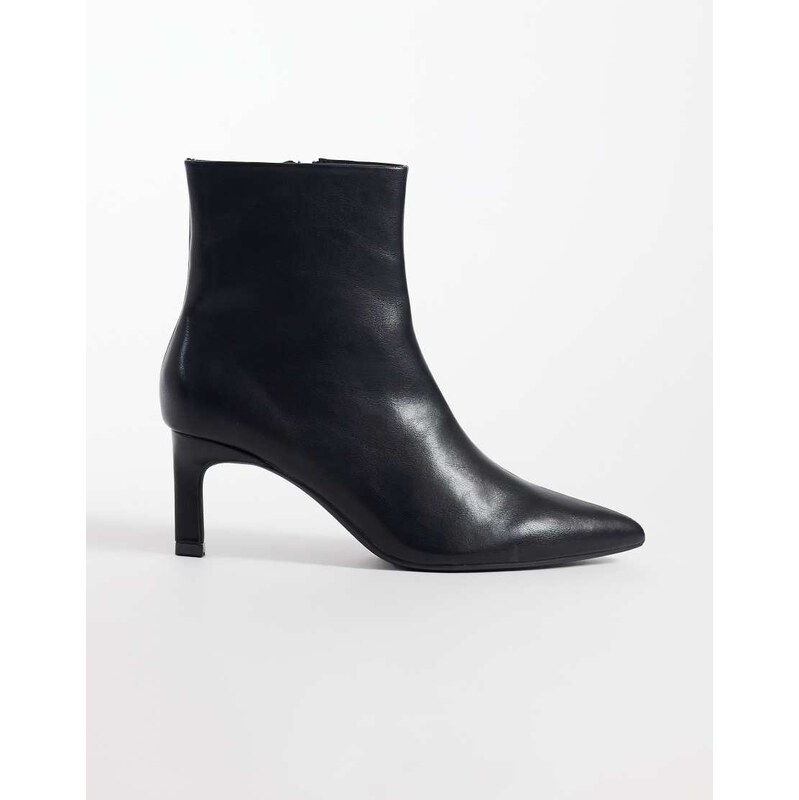 SEQWL Benz faux suede kitten heel ankle boots in black