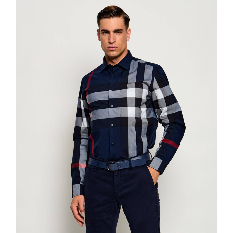 Burberry košile v tmavě modré barvě v regular fit