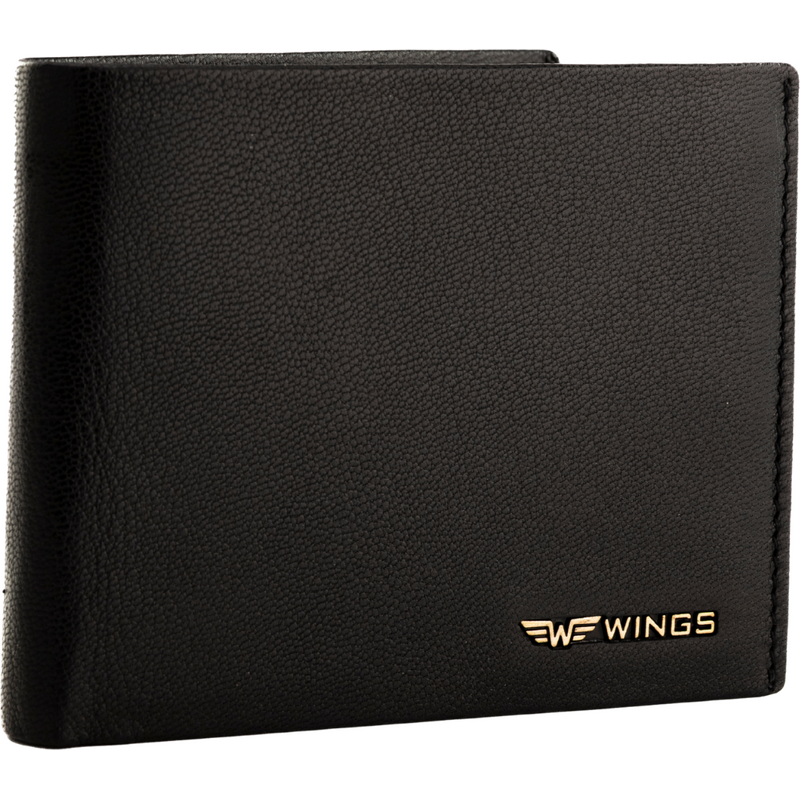 Pánská peněženka z kozí kůže Wings černá