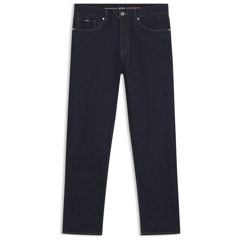 BOSS Straight-fit jeans in indigo stretch denim