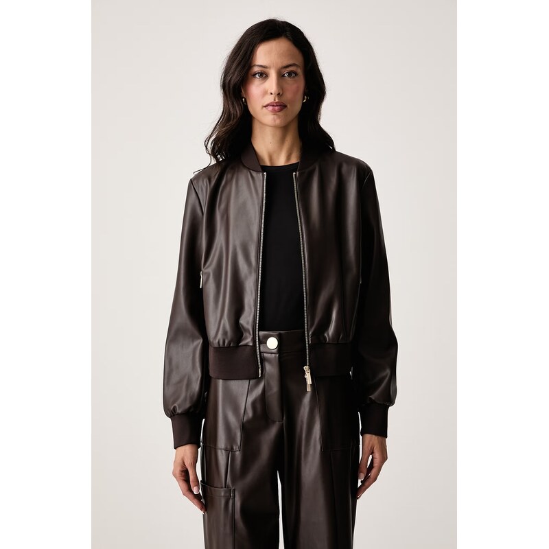 Armani Exchange bomber dámská z imitace semiše