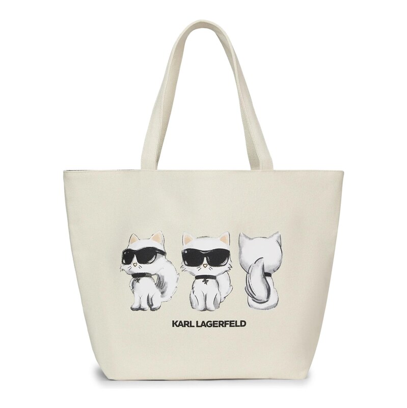 Karl Lagerfeld Nákupní taška Ikon Choupette černá / bílá /