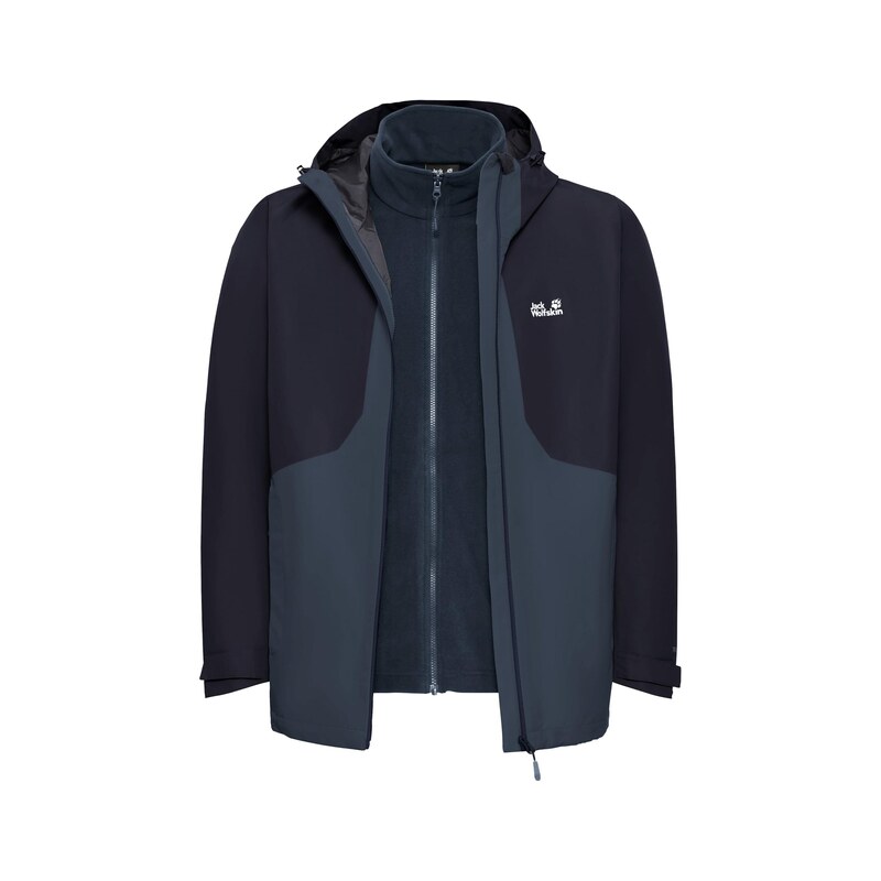 JACK WOLFSKIN Funkční bunda STONETRAIL 3IN1 noční modrá