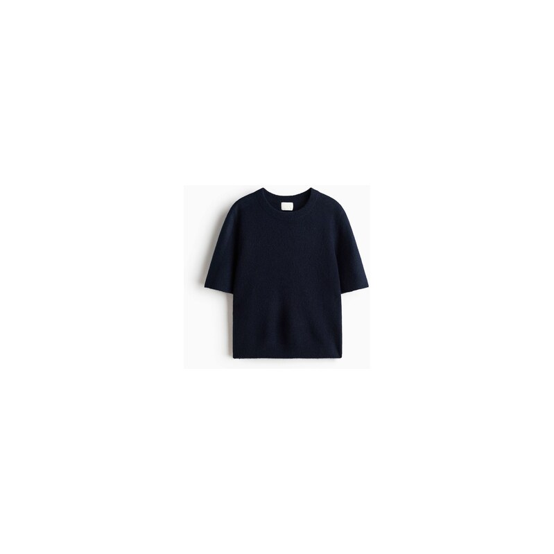 H&M - Pletené tričko - Námořnická Modř