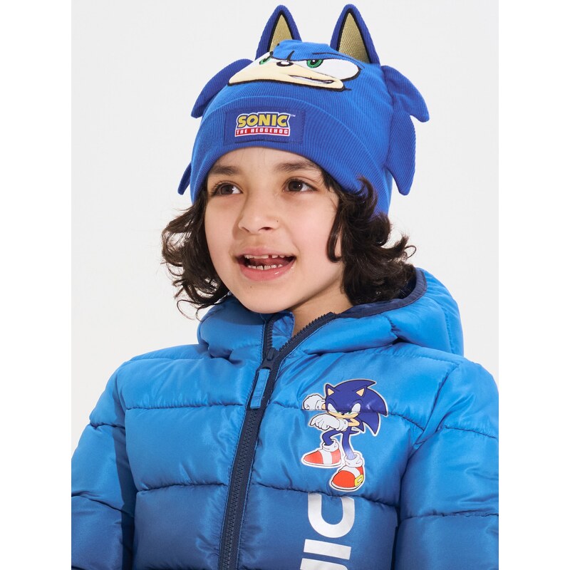 Sinsay - Bavlněná čepice beanie Sonic the Hedgehog - modrá