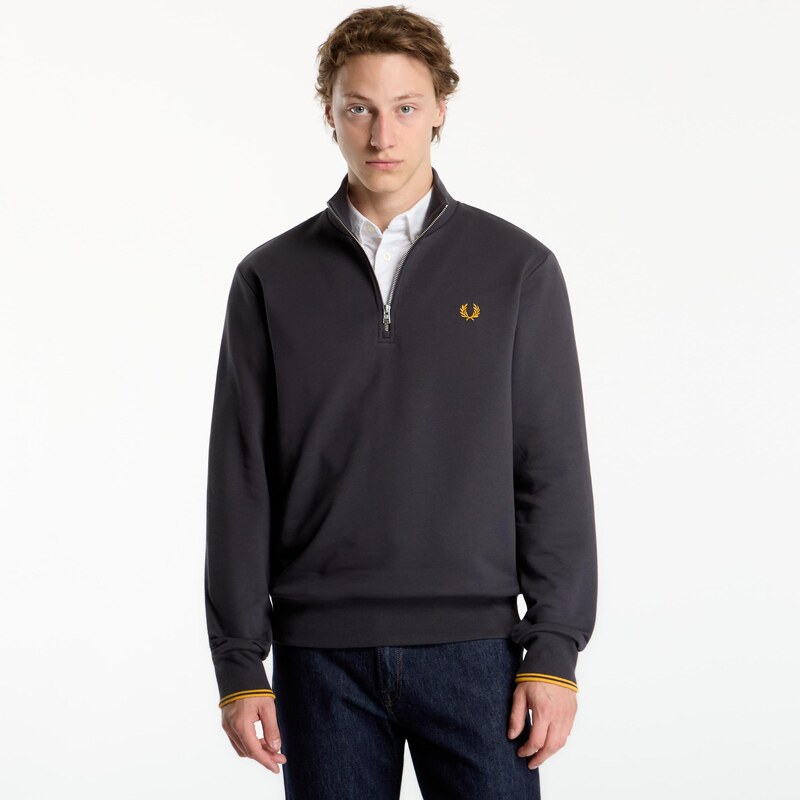 Mikina FRED PERRY Half Zip Sweatshirt Gray L