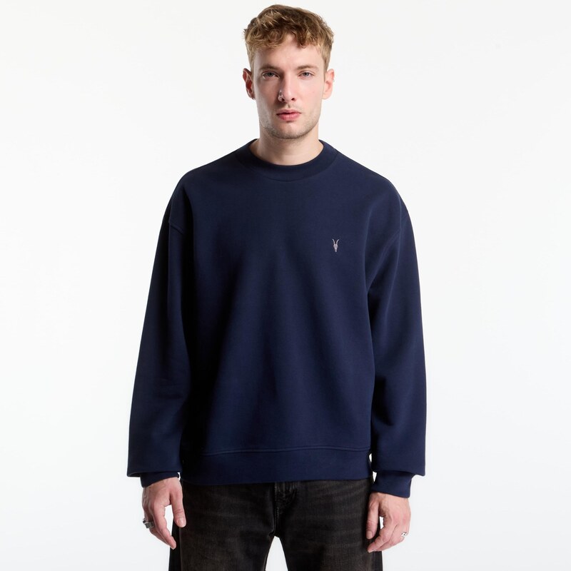 Mikina AllSaints Asher Crew Sapphire Blue L