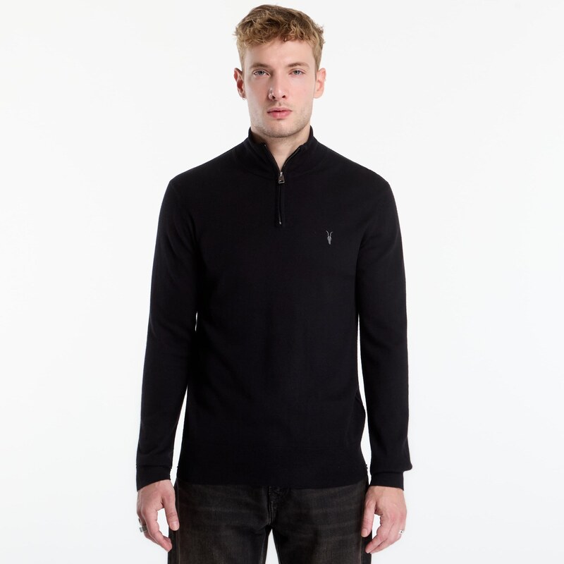 Svetr AllSaints Kilburn Zip Funnel Black XL