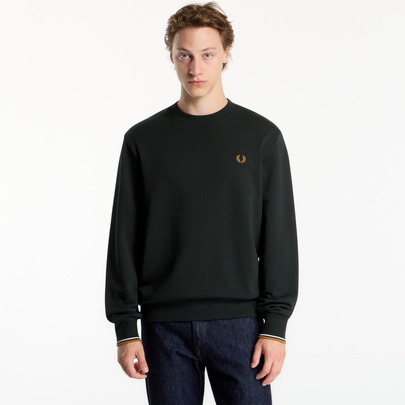 Mikina FRED PERRY Crew Neck Sweatshirt Green XL