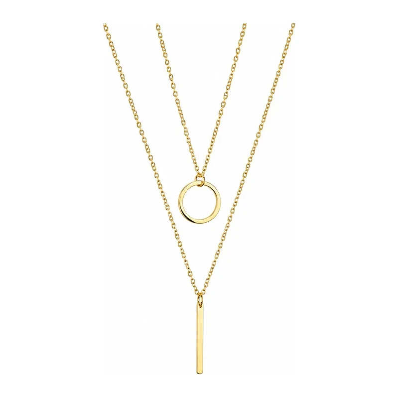 Impress Jewelry Geometrický dámský náhrdelník 2v1 z chirurgické