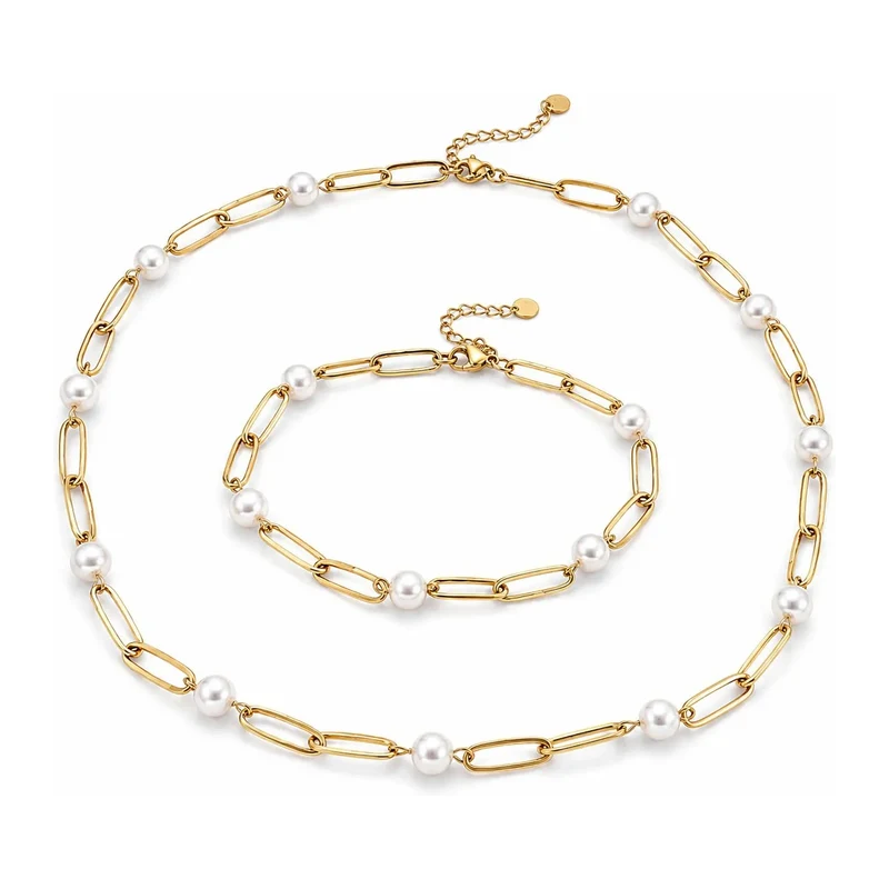 Impress Jewelry Ocelová sada šperků – náhrdelník a náramek s