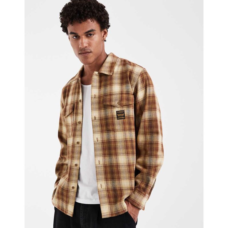 Levis Workwear checked pocket shirt in brown