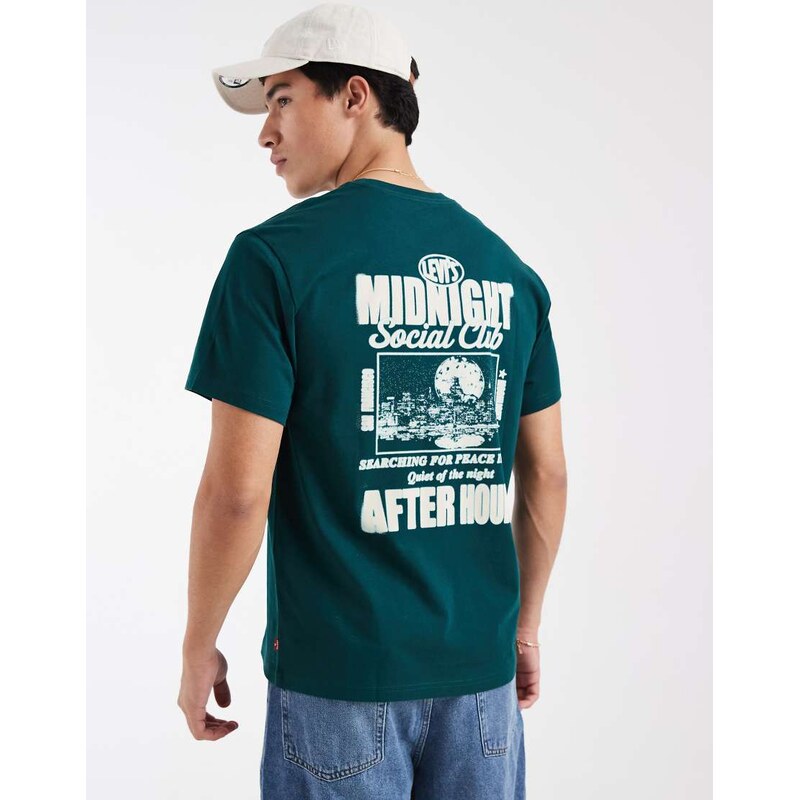 Levis relaxed back print graphic t-shirt in green
