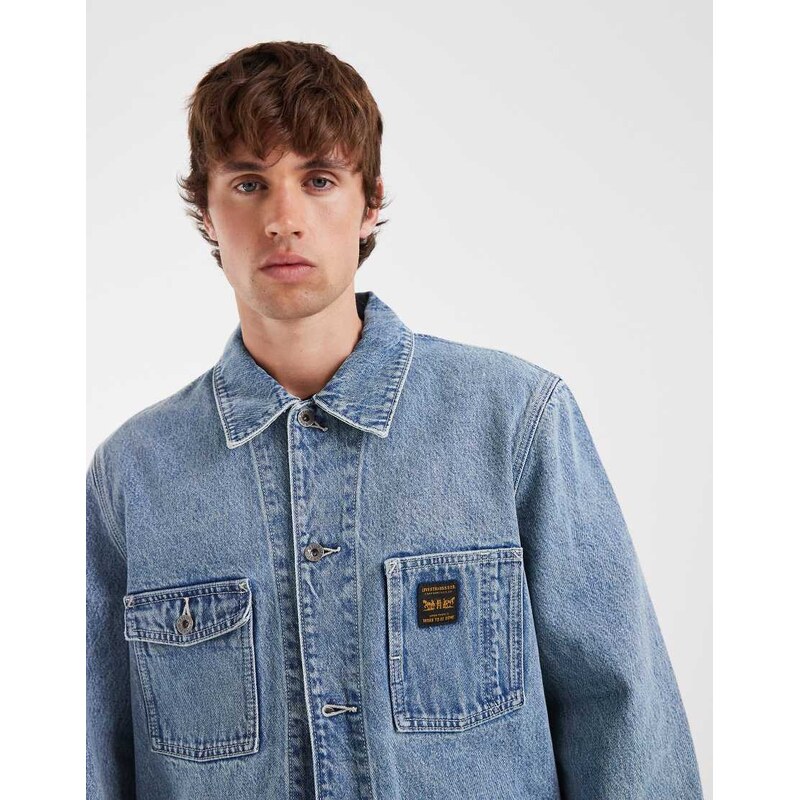 Levis Workwear berkley denim chore jacket in light blue
