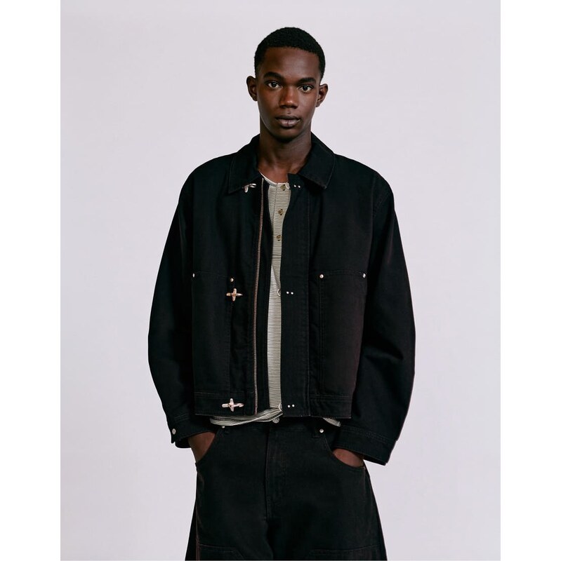 Pull&Bear Toggle jacket in black