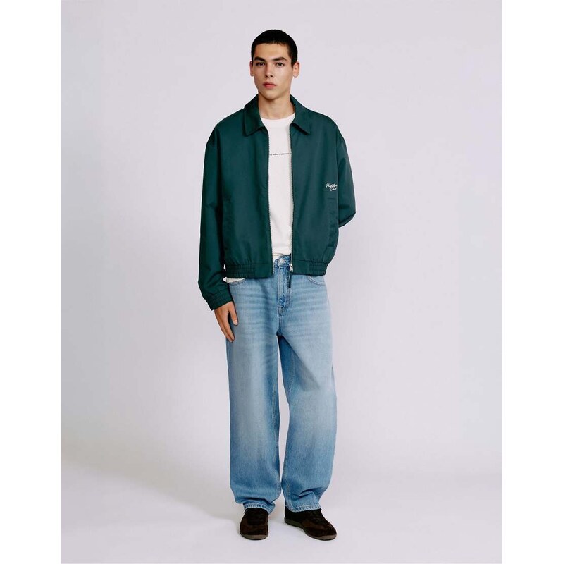 Pull&Bear Relaxed baggy jeans in medium blue