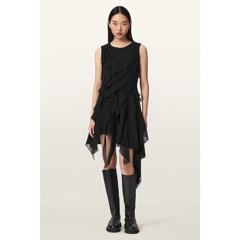 AllSaints asymetrické šaty ANGIE DRESS