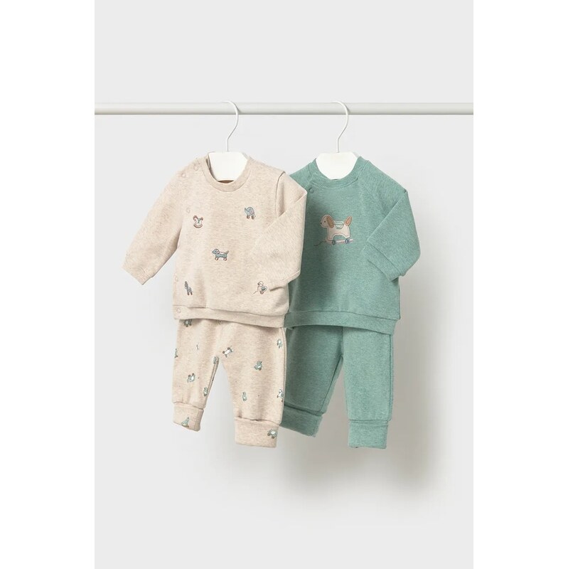 Mayoral Newborn teplákový set kojenecký bavlněný s elastanem