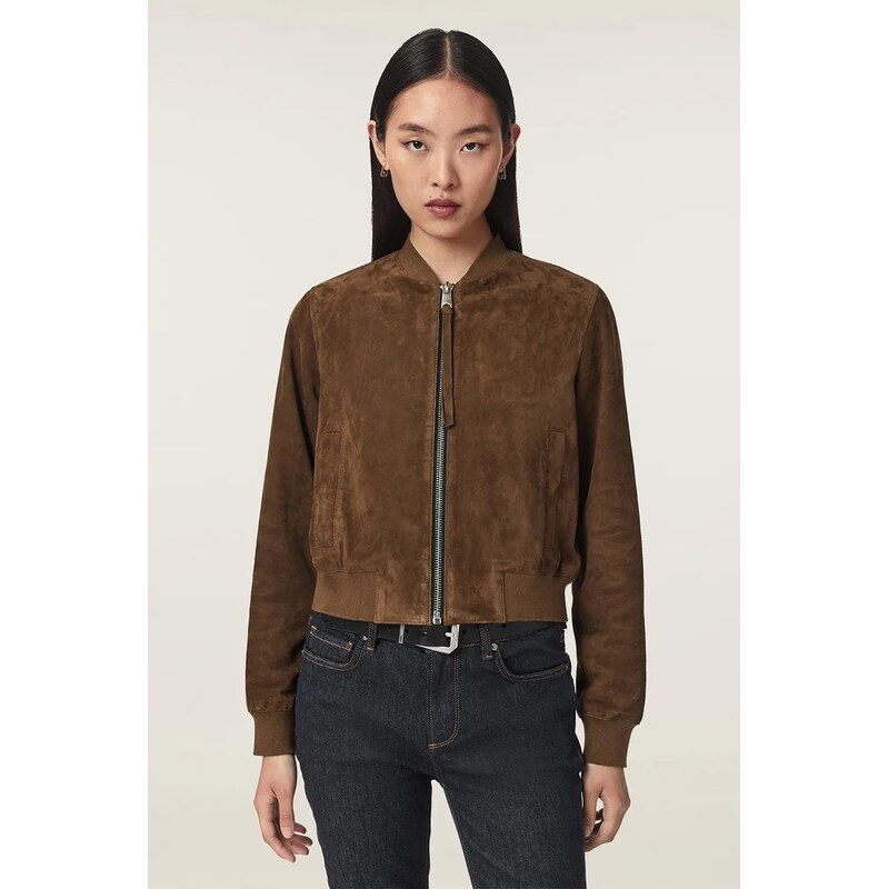 AllSaints bomber dámský semišový ORTEN