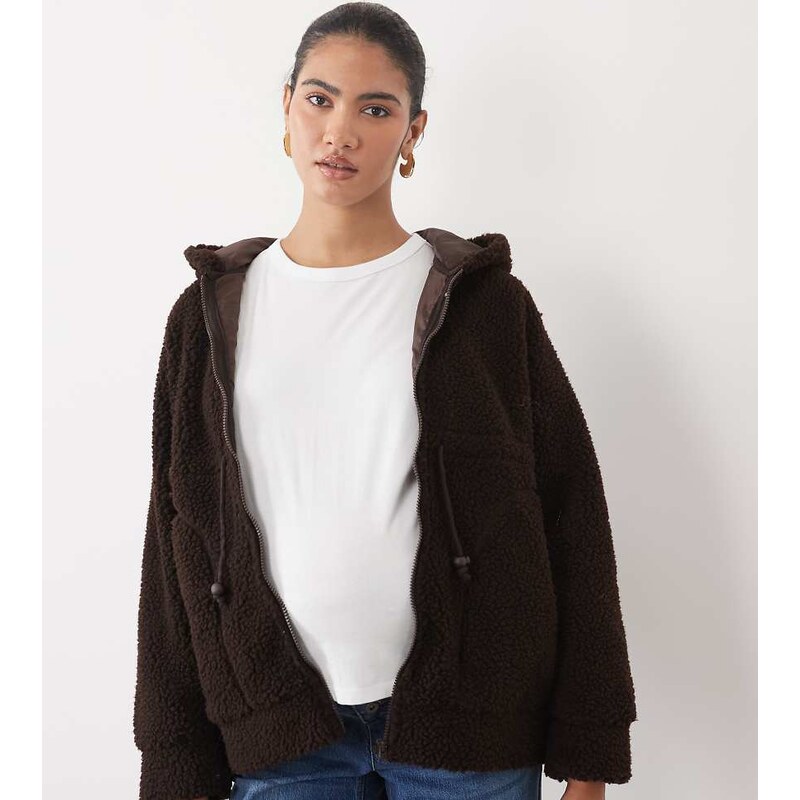 Mama.licious Mamalicious maternity 3-in-1 teddy jacket
