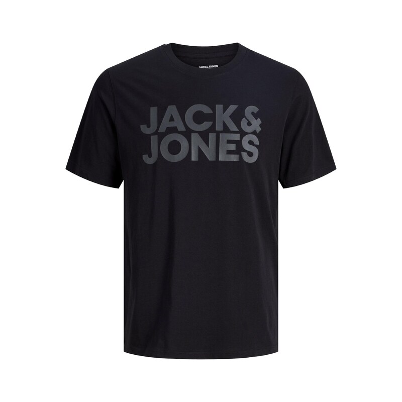 JACK & JONES Tričko antracitová / černá