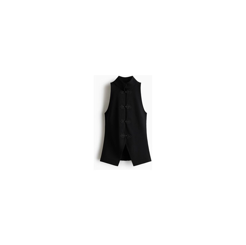 H&M - Vestas uzlíkovými knoflíky - Black