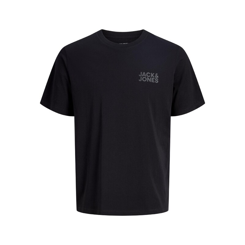 JACK & JONES Tričko čedičová šedá / černá