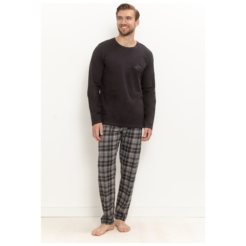 Taro 3663 Pánské dlouhé pyžamo LAURENT S–2XL