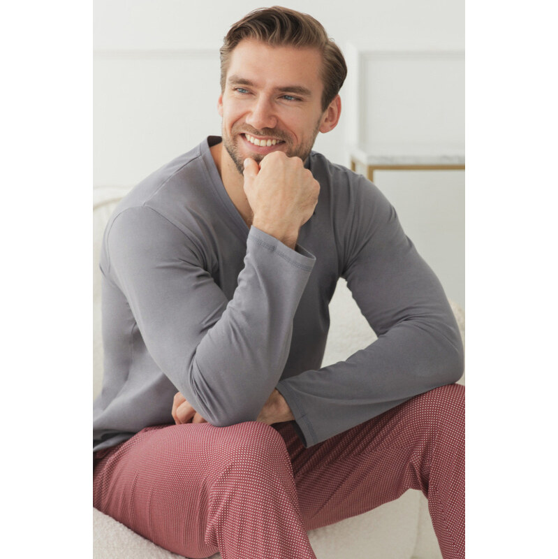 Taro 3674 PÁNSKÉ DLOUHÉ PYŽAMO RICARDO M–2XL