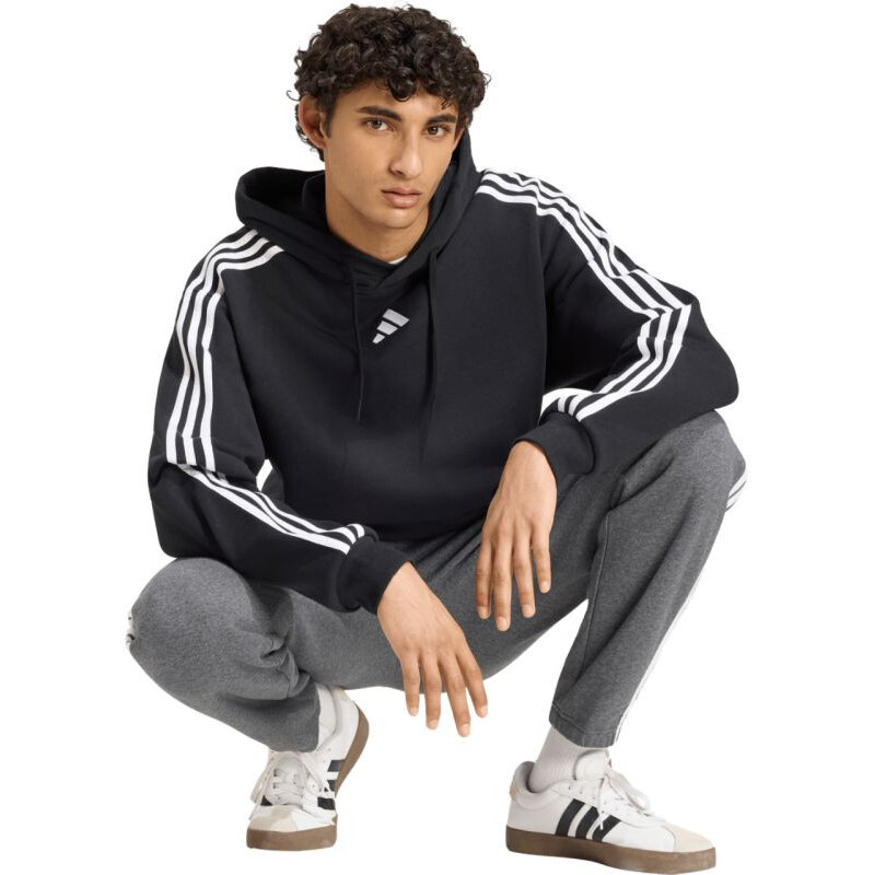 Pánská mikina Essentials 3Stripes French Terry Hoodie, černá,