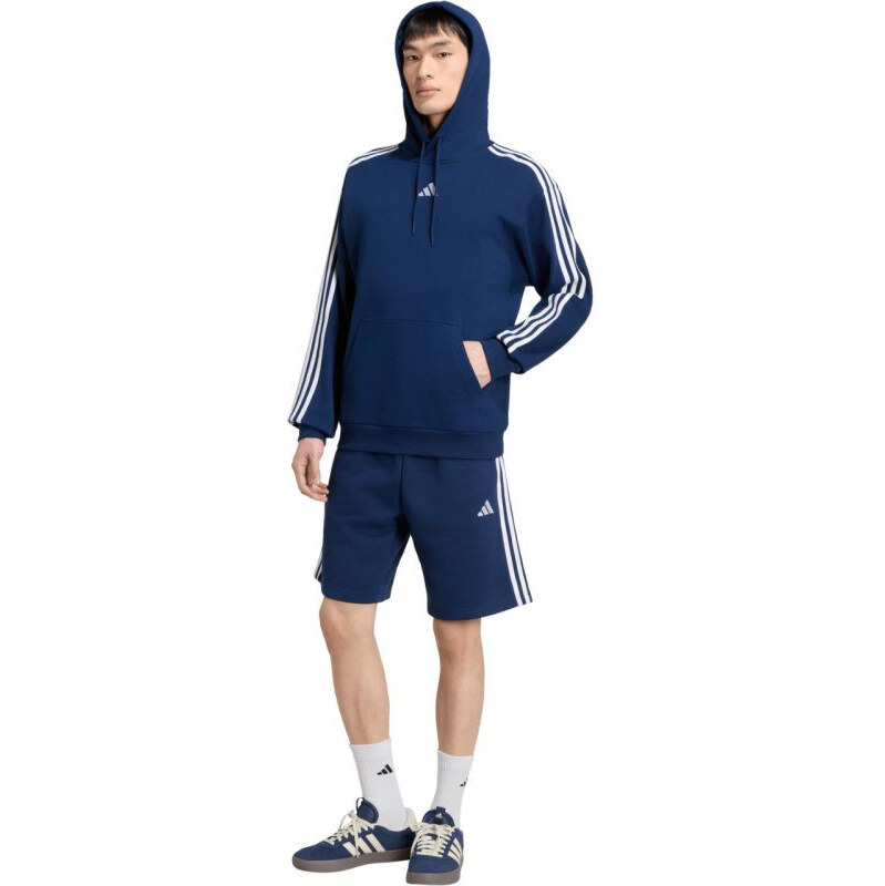 Pánská mikina Essentials 3Stripes French Terry Hoodie, tmavě