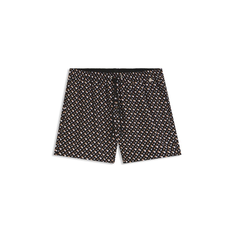 BOSS Fully lined quick-dry swim shorts with monogram print
