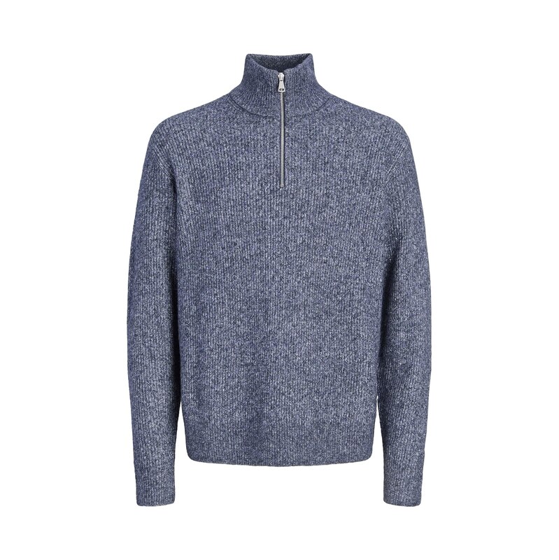 JACK & JONES Svetr JORFREDERIKSBERG OLLIE modrý melír