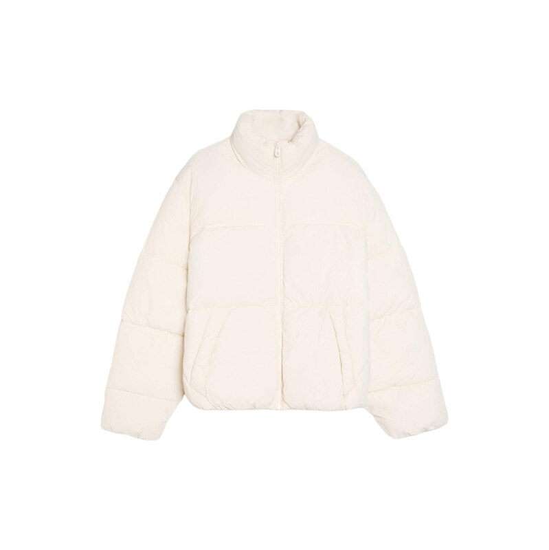 Bershka Zimní bunda krémová